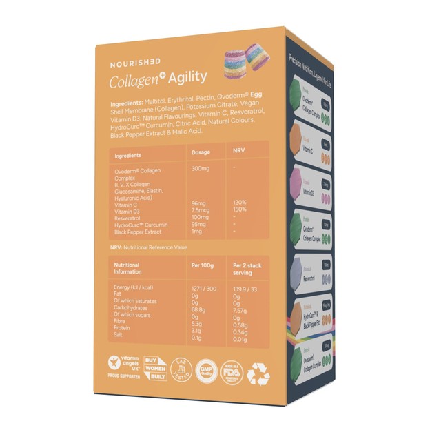 Rem3dy Health Collagen+ Agility Nutrient Stacks 210g, imported from the UK