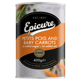 Epicure petits pois and baby carrots canned 400g - British product