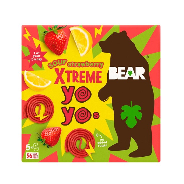 Bear Yoyos strawberry apple fruit rolls 100g - British product