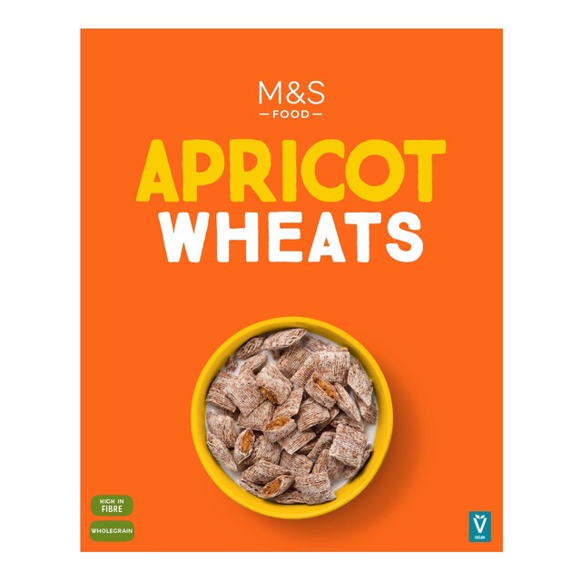 M&S Apricot Wheats shredded wheat cereal 500g, imported from the UK