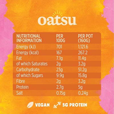 Oatsu Overnight Oats Banana Biscuit Ready-to-Eat Breakfast 160 g