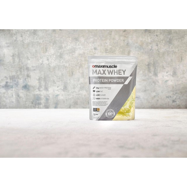 Maximuscle Vanilla Whey Protein Powder 420g, imported from the UK