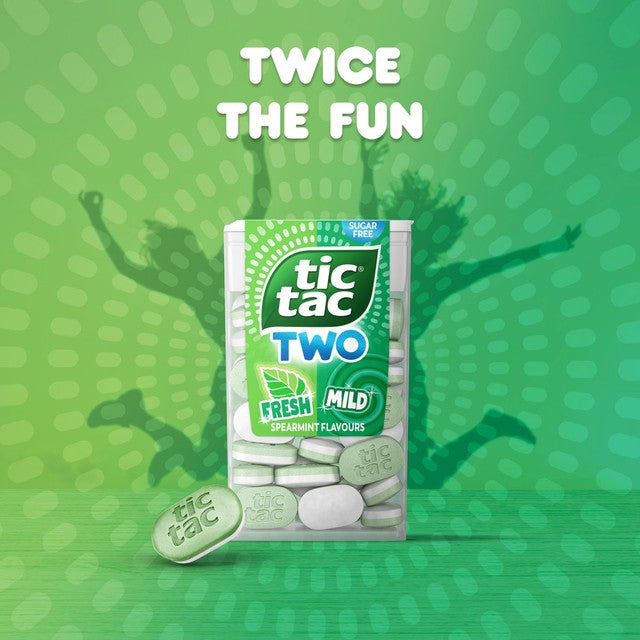 Tic Tac Two Spearmint sugar free mints 38.5g - British product