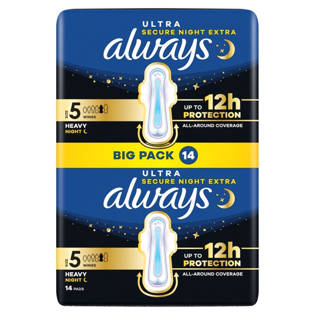 Always sanitary towels Secure Night Extra Size 5 - British product