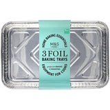 M&S foil baking trays 3 per pack, imported from the UK