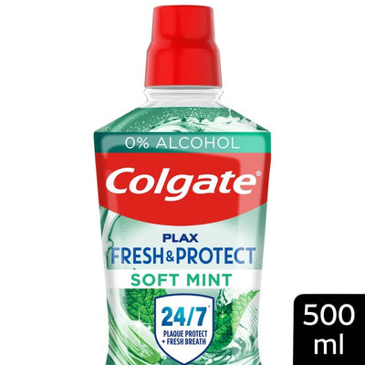 M&S Colgate Plax Soft Mint Alcohol-Free Mouthwash 500ml- Buy online at McGrocer