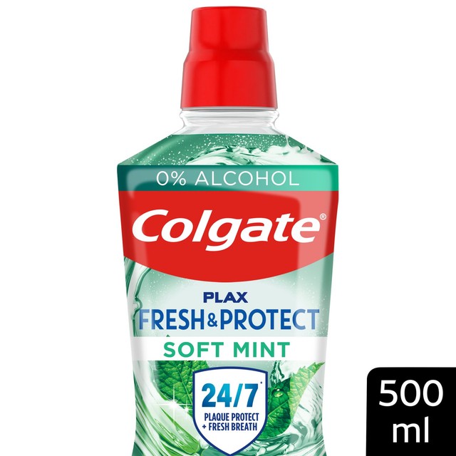 Colgate Plax Soft Mint Alcohol-Free Mouthwash 500ml - British product