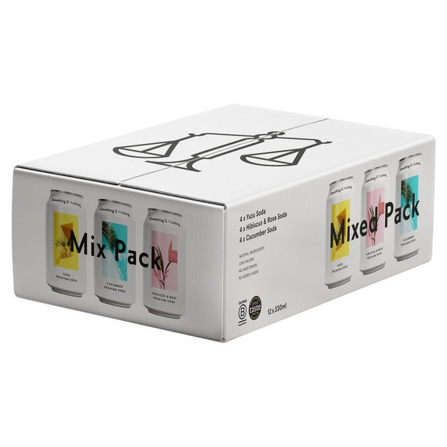Something & Nothing mixed pack premium soda 12 x 330ml (British brand)