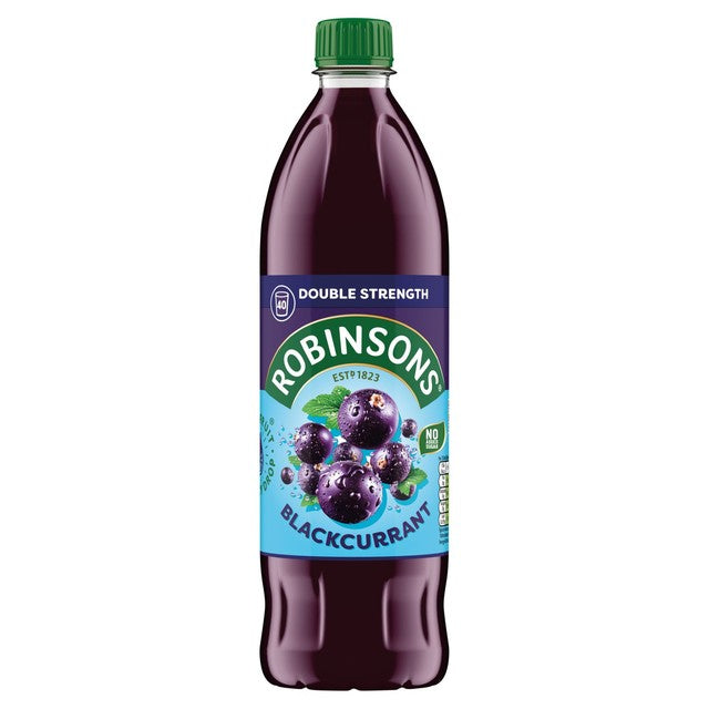 Robinsons double strength blackcurrant squash 1L, imported from the UK