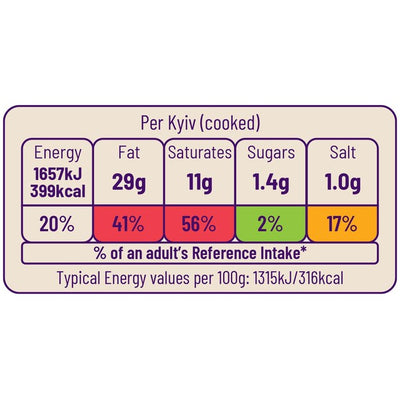 Ocado Hähnchen-Kiews mit Knoblauch und Kräutern, 2er-Pack, 260 g