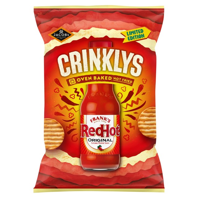 Jacob's baked snack biscuits Franks RedHot Original 150g, UK version