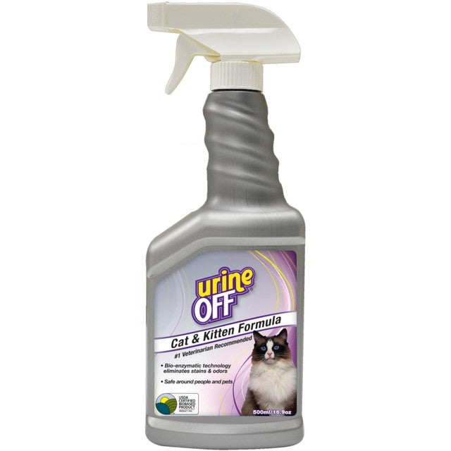 Urine Off Cat & Kitten stain and odour remover spray 500ml (British brand)