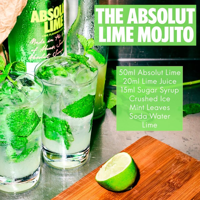 Absolut Lime Flavoured Vodka 70cl - British product