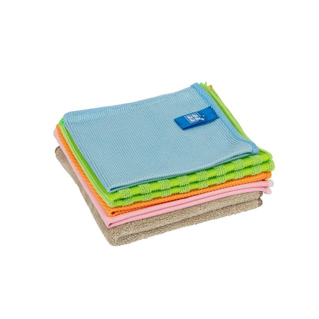 Addis microfibre cleaning cloth set with ID tags pack of 5 - British product