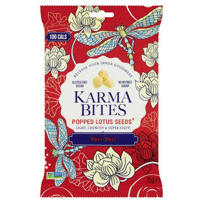Sainsburys Karma Bites Peri Peri Popped Lotus Seeds 25g- Buy online at McGrocer