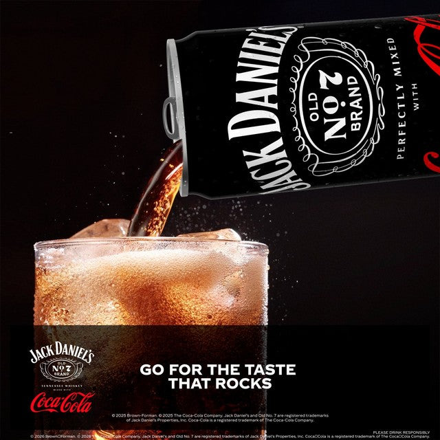 Coca-Cola Jack Daniel's and Cola canned cocktail 330ml, UK version