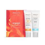 Green People Sun Essentials Duo Mini Set travel size, imported from the UK