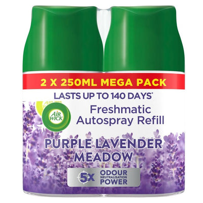 M&S Airwick Lavender Meadow Freshmatic Automatic Air Freshener Twin Refill 2 x 250ml- Buy online at McGrocer
