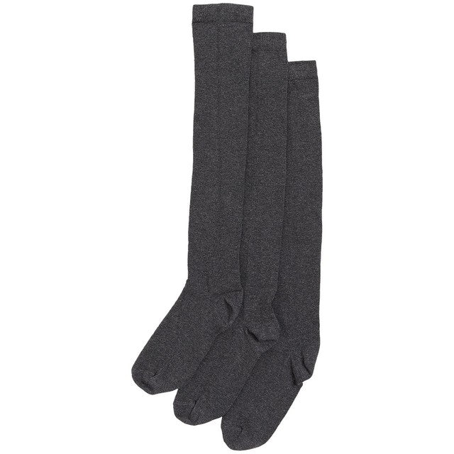 M&S Girls Over-the-Knee Socks Grey Size 12-3, imported from the UK
