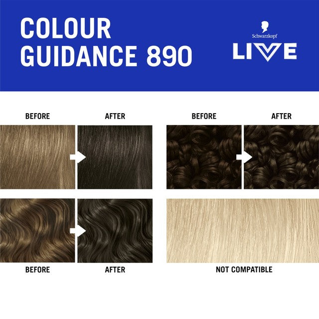 Schwarzkopf hair dye LIVE Intense Colour 890 Espresso Martini (British brand)