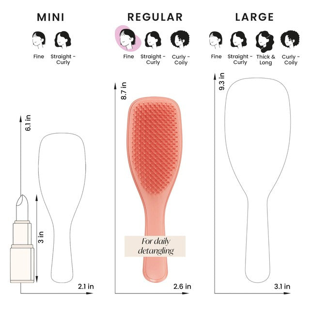 Tangle Teezer detangling brush fine fragile sweet cinnamon (British brand)