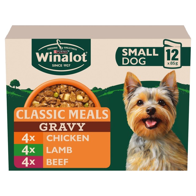 Winalot wet dog food meaty chunks in gravy for small dogs, UK version