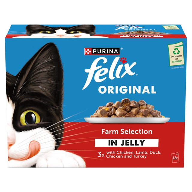 Felix Original Farm Selection wet cat food 12x85g - British product