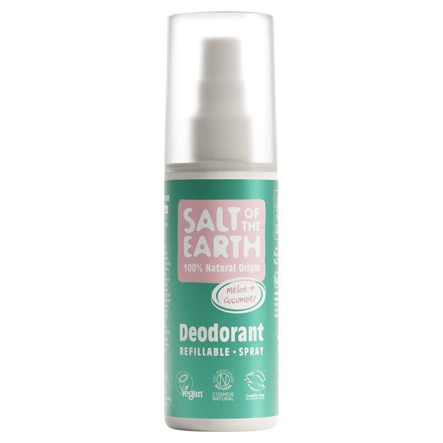 Salt of the Earth melon and cucumber natural deodorant spray 100ml (British brand)