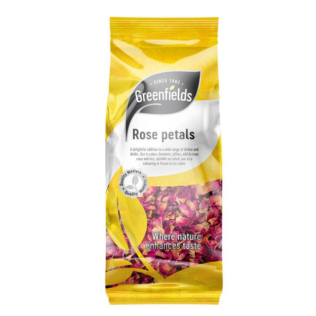 Greenfields dried rose petals for culinary use - British product