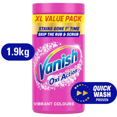 M&S Vanish Oxi Action Fabric Stain Remover Powder Colours 1.9kg- Buy online at McGrocer