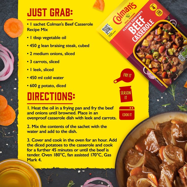 Colman's Beef Casserole Recipe Mix 40g - British product