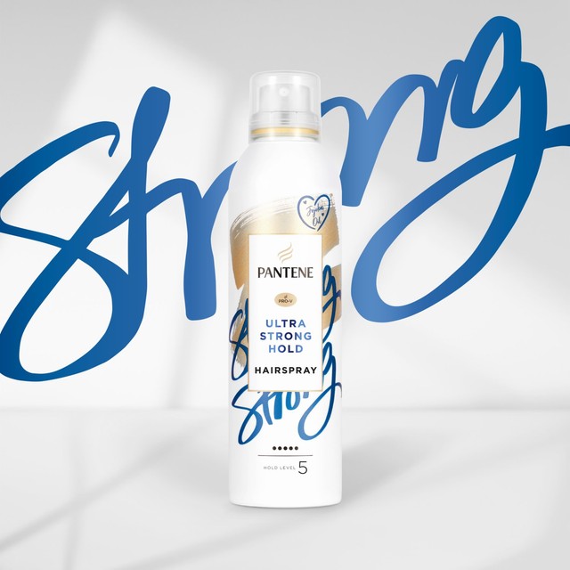 Pantene Ultra Strong Hairspray 250ml, imported from the UK