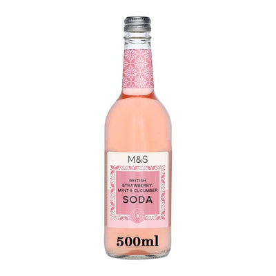 M&S M&S Erdbeer-Minze- & Gurken-Limonade, Sprudelgetränk, 500ml – Online bei McGrocer kaufen