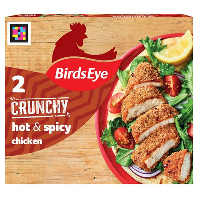 M&S Birds Eye 2 Hot & Spicy Kylling i panering Frosne kyllingbryst Steaks 180g - Kjøp online hos McGrocer