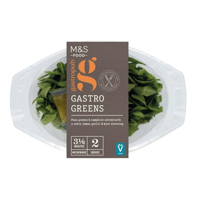 M&S Gastropub Grønnsaker Erter Spinat Salicornia med Dressing 210g