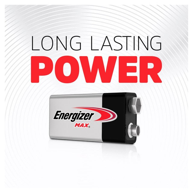 Energizer Max 9V alkaline batteries 2-pack - British product