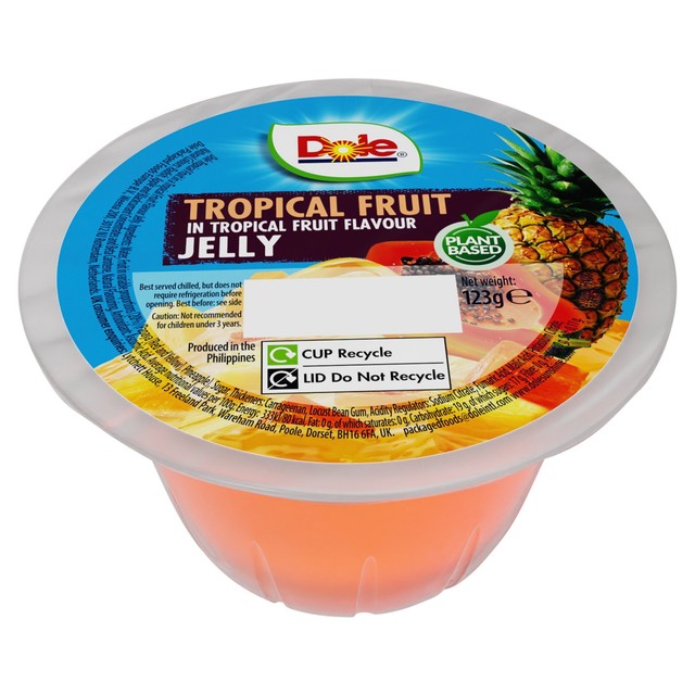 Dole tropical fruit jelly pot 123g - British product