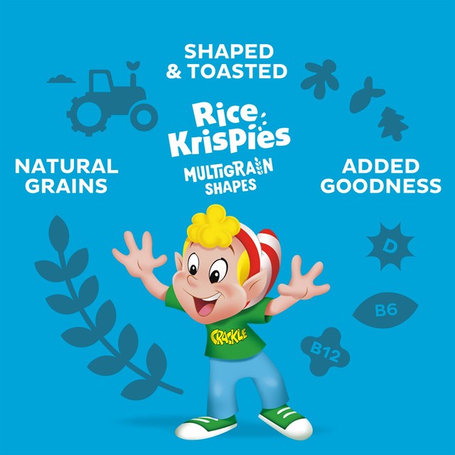 Kellogg's Rice Krispies Multi-Grain Shapes Toffee Flavour Cereal 350g, UK version