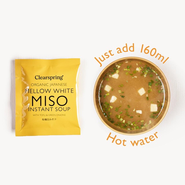 Clearspring Miso Soup with Tofu & Spring Onions 4 x 8g - British product