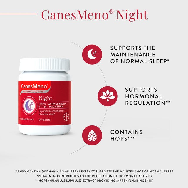 Canesten menopause support night supplement tablets (British brand)