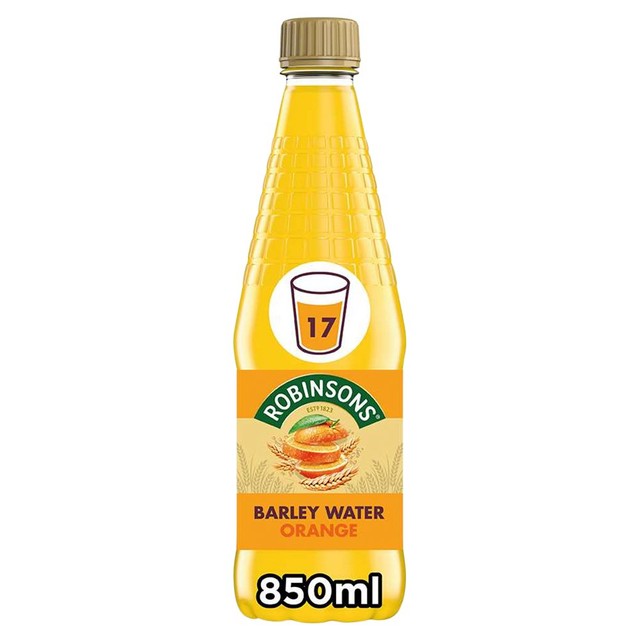 Robinsons Orange Barley Water 850ml, imported from the UK