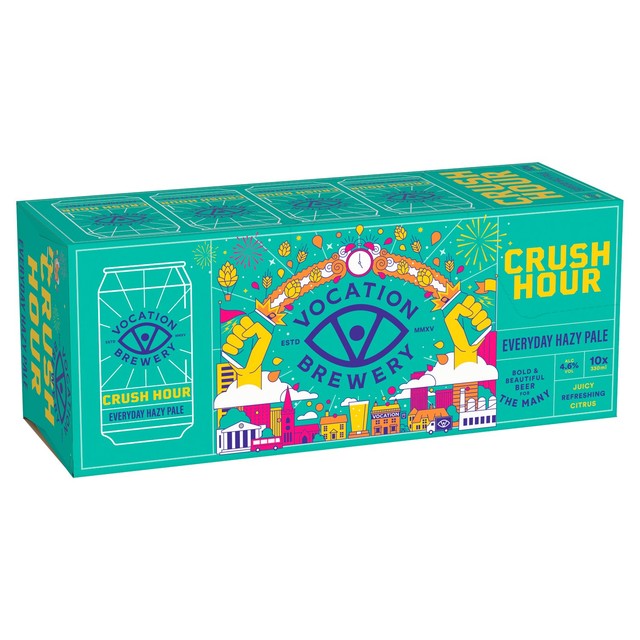 Vocation Brewery Crush Hour Everyday Hazy Pale beer 10 x 330ml (British brand)