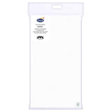 Duni white disposable table cover with linen feel, 118x180cm (British brand)