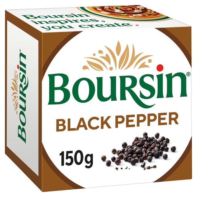 Boursin Schwarzer Pfeffer Weichkäse 150g - Britisches Produkt