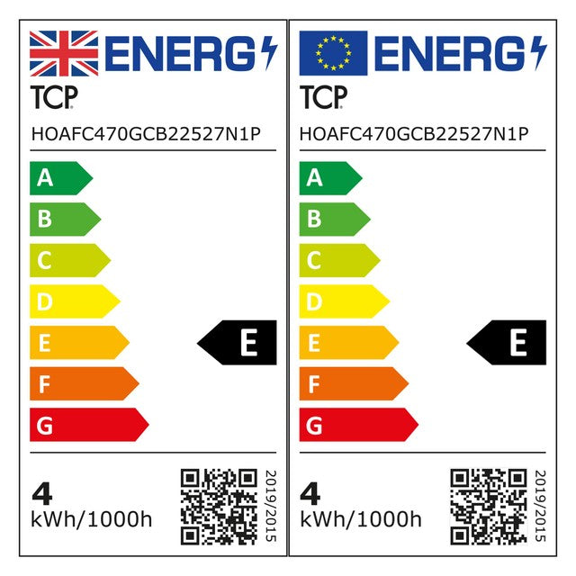TCP clear bayonet 40W LED filament candle light bulb (British brand)