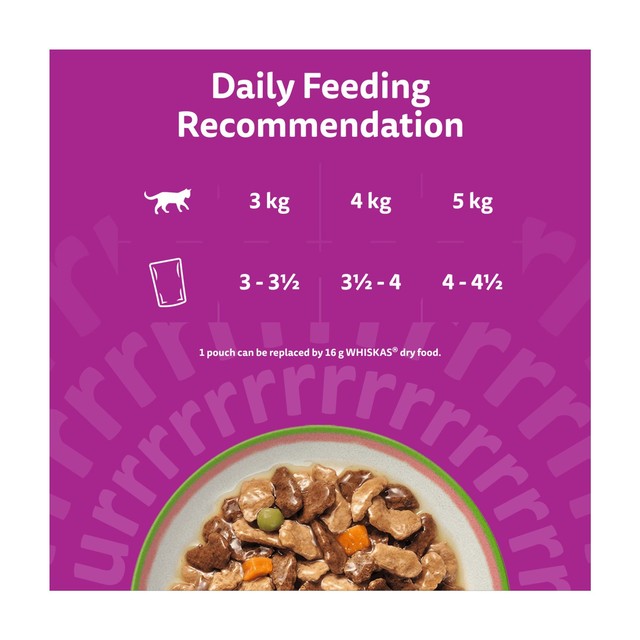Whiskas adult Tasty Mix Chef's Choice wet cat food pouches 12 x 85g (British brand)