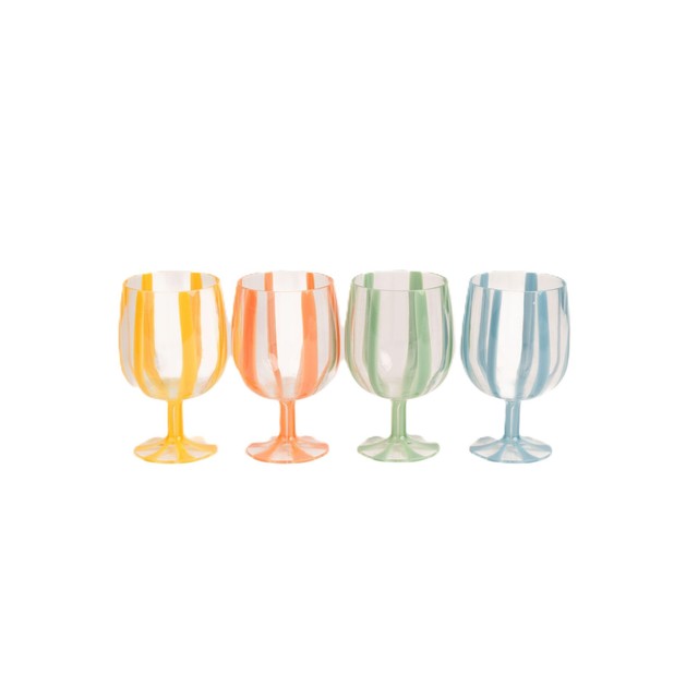 Summerhouse Portofino stripe wine glasses stackable tumblers, imported from the UK