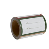 Sainsburys Home Kraft Sticker Reel Red Green