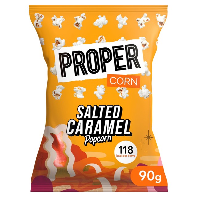 Propercorn salted caramel popcorn 90g, imported from the UK