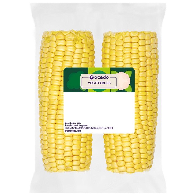 Ocado Corn on the Cob 2 per pack, imported from the UK